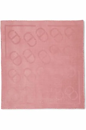 Twin-Set Femme, Accessoires, Rose, Taille: ONE Size Écharpe ovale rose