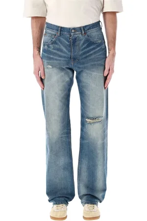 Maison Margiela Homme, Jeans, Bleu, Taille: W31 Crewneck Stripes Broken