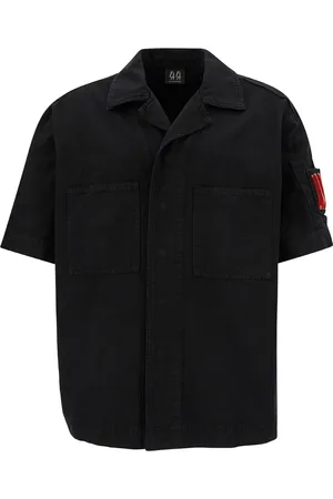 44 Label Group Homme, Chemises, Noir, Taille: S Chemise Bowling à Col Cubain