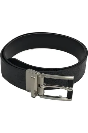 Guess Homme, Accessoires, Noir, Taille: L Ceinture en Cuir Réversible Noire