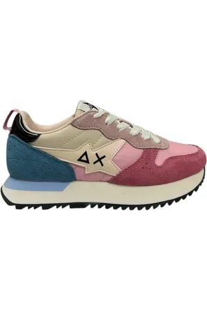sun68 Femme, Chaussures, Multicolore, Taille: 38 EU Baskets Multicolores avec Logo Brodé