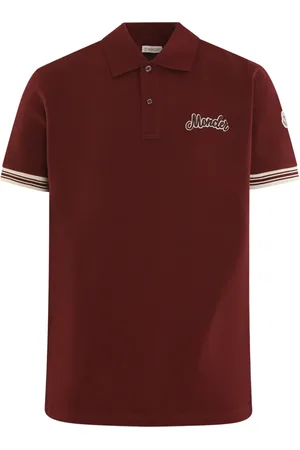 Moncler Homme, Tops, Brun, Taille: 2XL Polo à Manches Courtes