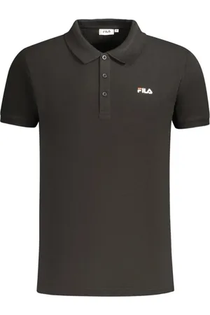 Fila Homme, Tops, Noir, Taille: 2XL Polo en Coton Noir Style Classique