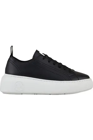 Armani Exchange Femme, Chaussures, Noir, Taille: 37 EU Baskets compensées épaisses
