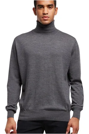 Brooks Brothers Homme, Pulls, Gris, Taille: S Col Roulé en Laine Mérinos