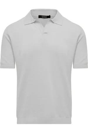 Bomboogie Homme, Pulls, Blanc, Taille: 2XL Linen and cotton sweater with collar