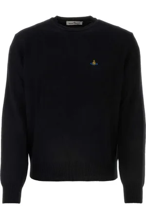 Vivienne Westwood Homme, Pulls, Noir, Taille: S Pull en Mélange de Coton Noir
