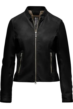 Bomboogie Femme, Vestes, Noir, Taille: 46 FR Naty Leather Jacket