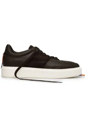 Barracuda Homme, Chaussures, Noir, Taille: 41 EU Baskets en Cuir Coloré avec Bande en Daim