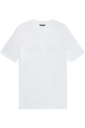 Brooks Brothers Homme, Tops, Blanc, Taille: M T-shirt en coton avec logo