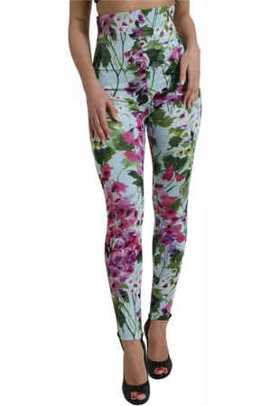 Dolce & Gabbana Femme, Pantalons, Multicolore, Taille: 36 FR Slim-fit Pantalons