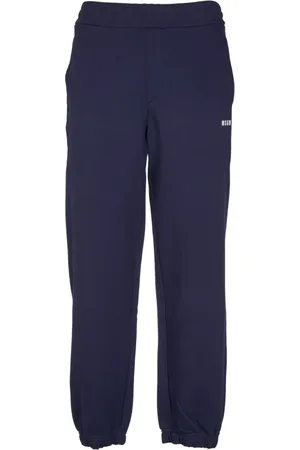 Msgm Homme, Pantalons, Bleu, Taille: XL Pantalon Felpa Pantalon