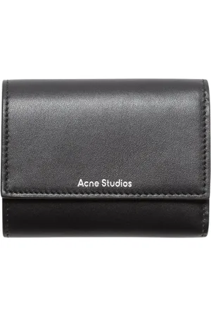 Acne Studios Femme, Accessoires, Noir, Taille: ONE Size Portefeuille trifold en cuir