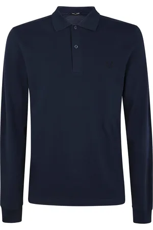 Fred Perry Homme, Tops, Bleu, Taille: XL Chemise élégante à manches longues