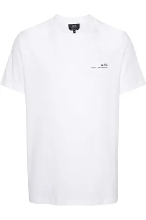 A.P.C. Femme, Tops, Blanc, Taille: 38 FR T-Shirt Blanc Noir Black Tag