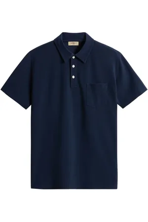 Woolrich Homme, Tops, Bleu, Taille: L Polo Bleu avec Poche Poitrine