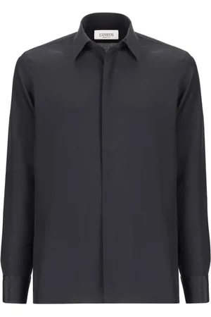 LANEUS Homme, Chemises, Noir, Taille: L Chemise Noire Classique Manches Longues