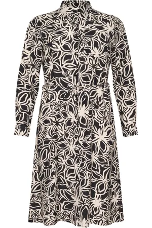 Kaffe Femme, Robes, Multicolore, Taille: 50 FR Robe chemise florale à manches longues