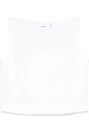 THEORY Femme, Tops, Blanc, Taille: 36 FR Haut sans Manches Blanc à Fermeture Éclair