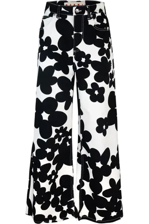Marni Femme, Pantalons, Multicolore, Taille: 36 FR Pantalon en coton floral