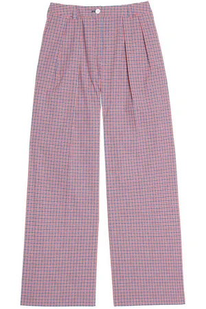 Inès de la Fressange Femme, Pantalons, Multicolore, Taille: 36 FR Pantalon Luciano à Carreaux Rouges