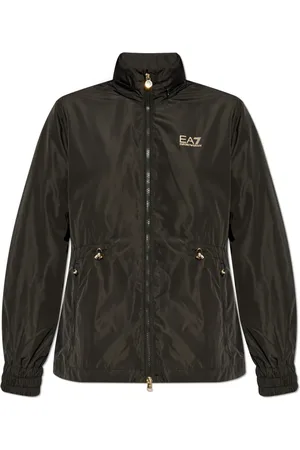 EA7 Femme, Vestes, Noir, Taille: 38 FR Veste à capuche