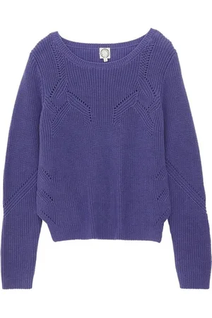 Inès de la Fressange Femme, Pulls, Violet, Taille: 38 FR Pull en Coton Audacieux