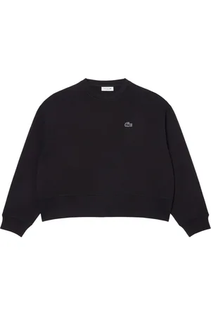 Lacoste Femme, Sweatshirts et sweats à capuche, Noir, Taille: 38 FR Sweat Minimaliste avec Impression au Dos