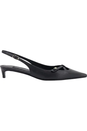 Dolce & Gabbana Femme, Chaussures, Noir, Taille: 36 EU Slingback en Cuir Monogramme