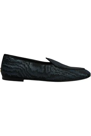 Dolce & Gabbana Homme, Chaussures, Bleu, Taille: 43 EU Mocassins Slip-On Bleu & Noir