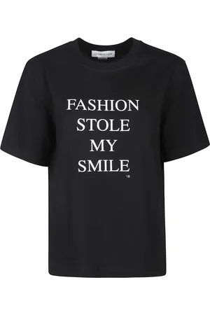 Victoria Beckham Femme, Tops, Noir, Taille: 42 FR T-shirt Slogan Cool
