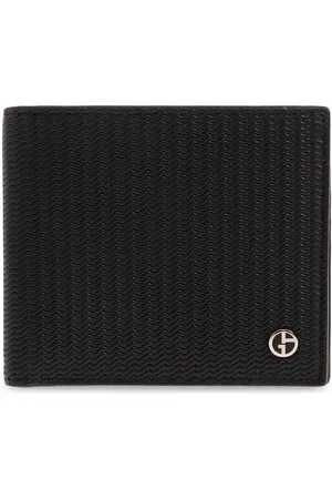 Giorgio Armani Homme, Accessoires, Noir, Taille: ONE Size Portefeuille en cuir avec logo