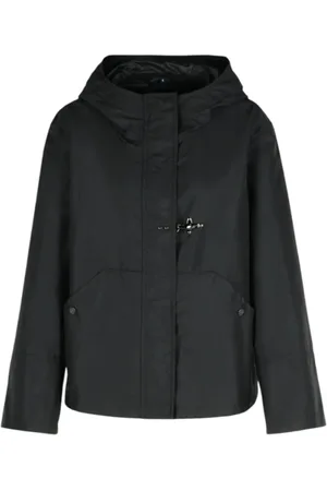 FAY Femme, Vestes, Noir, Taille: 38 FR Parka courte noire avec capuche