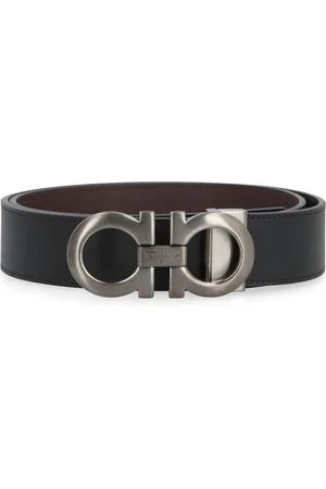 Salvatore Ferragamo Homme, Accessoires, Noir, Taille: 110 CM Ceinture Réversible en Cuir