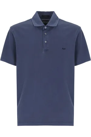 FAY Homme, Tops, Bleu, Taille: 2XL Polo Bleu avec Boutons