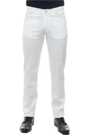 Kiton Homme, Pantalons, Blanc, Taille: W34 Pantalon 5 Poches
