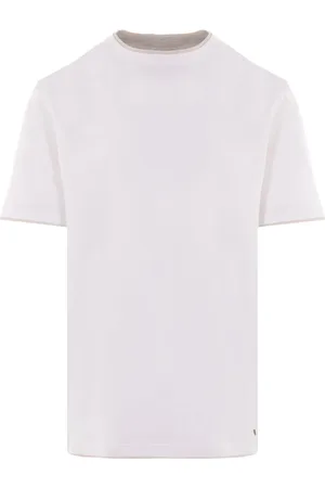 ELEVENTY Homme, Tops, Blanc, Taille: XL T-shirt en Coton Blanc avec Détails Superposés