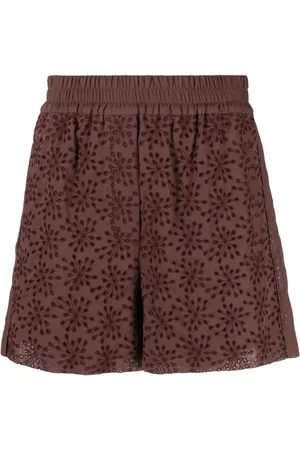 Brunello Cucinelli Femme, Shorts, Rouge, Taille: 38 FR Shorts en coton italien