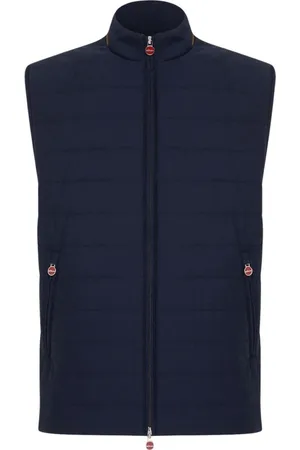 Kiton Homme, Vestes, Bleu, Taille: 3XL Doudoune sans manches en laine