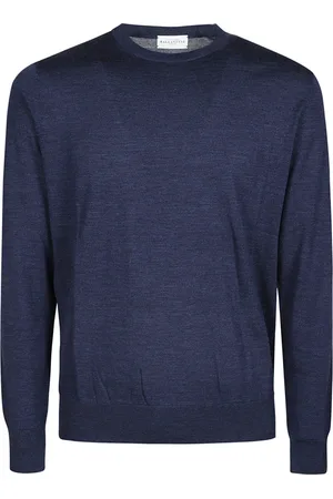 BALLANTYNE Homme, Pulls, Bleu, Taille: M Pull Tricot Classique