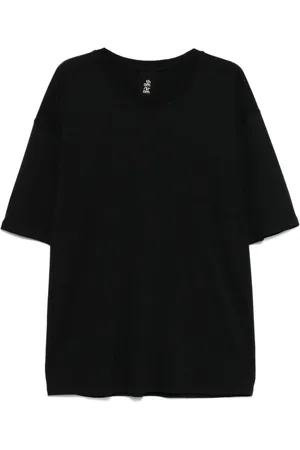 THOM KROM Homme, Tops, Noir, Taille: L T-shirts et Polos Col Rond Noirs