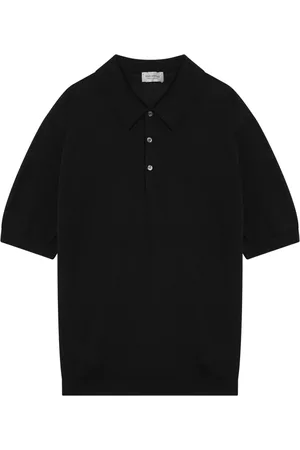 JOHN SMEDLEY Homme, Tops, Noir, Taille: L Polo Manches Courtes