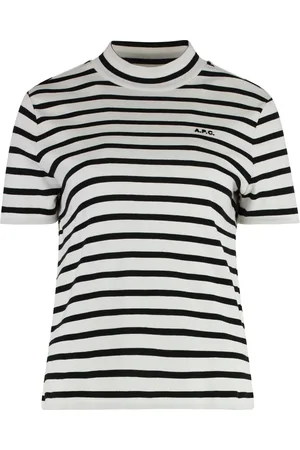 A.P.C. Femme, Tops, Multicolore, Taille: 36 FR T-shirt ras du cou en coton avec logo