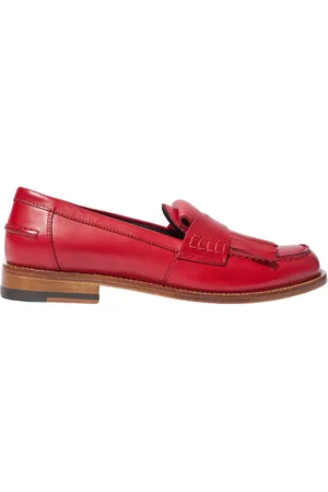 Scarosso Femme, Chaussures, Rouge, Taille: 39 1/2 EU Mocassin Richelieu Rouge à Franges