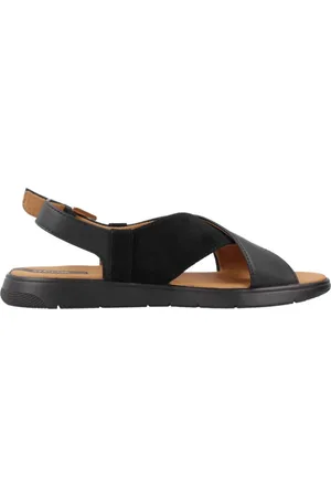 Geox Femme, Chaussures, Noir, Taille: 39 EU Sandales plates confortables pour femmes