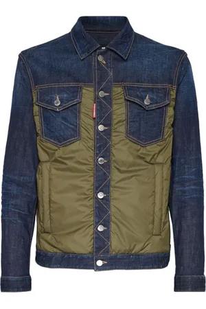 Dsquared2 Homme, Vestes, Multicolore, Taille: S Veste en jean bicolore