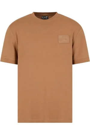 EA7 Homme, Tops, Brun, Taille: M T-shirt à manches courtes Regular Fit