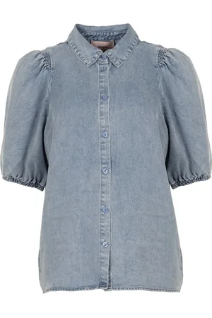 FREEBIRD Femme, Blouses et Chemises, Bleu, Taille: 42 FR Chemisier Bleu Britte