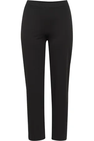 Kaffe Femme, Pantalons, Noir, Taille: 42 FR Pantalon Large Noir Style Élégant