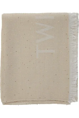 Twin-Set Femme, Accessoires, , Taille: ONE Size Écharpe à Paillettes avec Logo